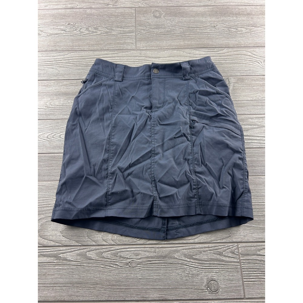 Duluth Trading Co Dry on the Fly Skort Gray Hiking Active Pockets Size 4